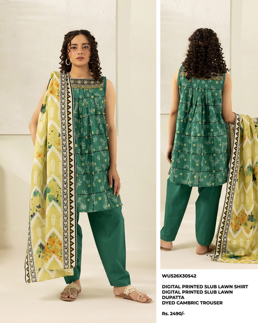 ZELLBURY Unstitched Lawn Collection 2026 Design #WUS26X30542