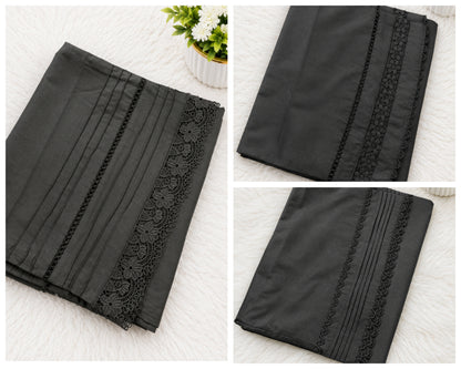 Stitched Black Plazo Large Randomly