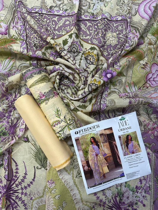 FIRDOUS JADE Lemon 3-Piece