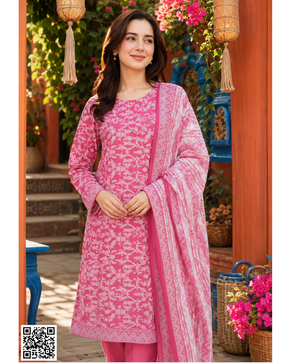 ZAMAN PRINTED UNSTITCHED 3PCS COLLECTION