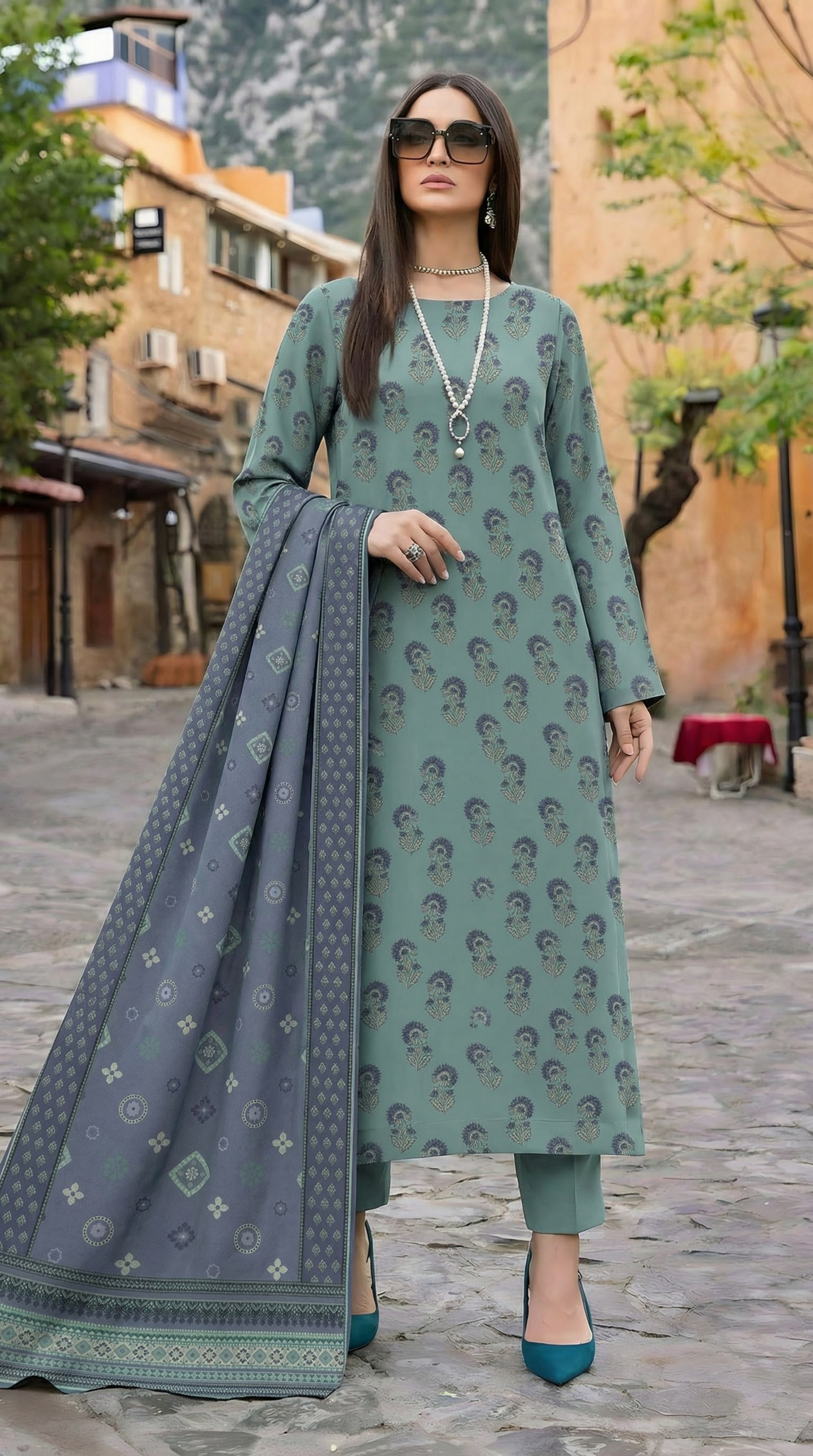 SHANAYA – AZURE MIRAGE 3PC UNSTITCHED COLLECTION