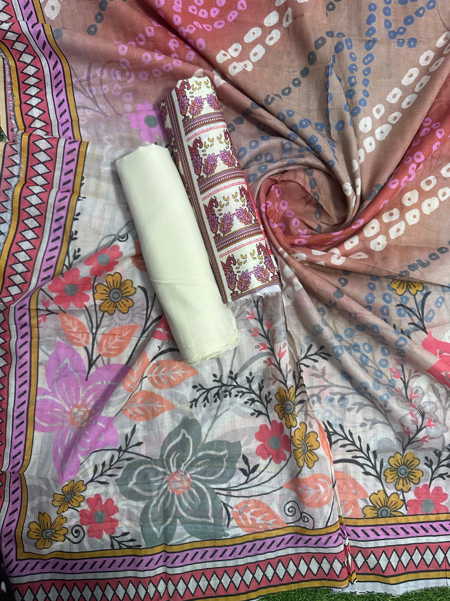ZAMAN D-21 PRINTED UNSTITCHED 3PCS COLLECTION