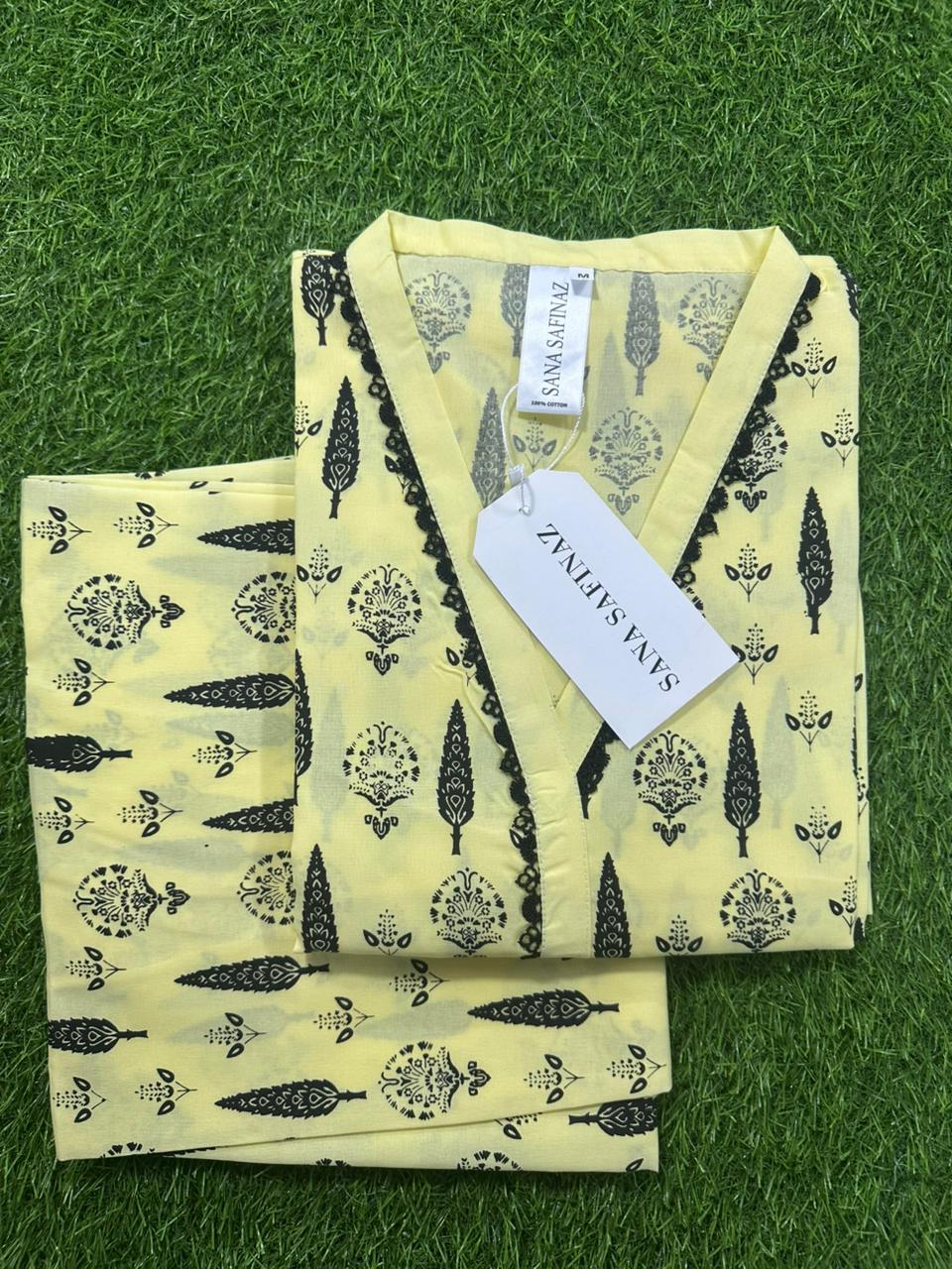 SANASAFINAZ Stitched CORDSET 2PCs Cotton – Ready to Wear