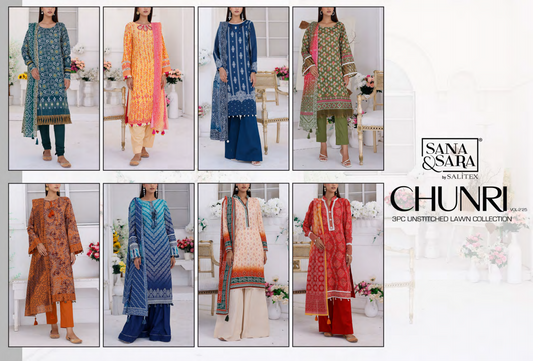 Salitex Chunri Salitex 100% Original Lawn ❤️ LAIRA by SANA& SARA