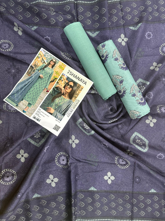 SHANAYA – AZURE MIRAGE 3PC UNSTITCHED COLLECTION