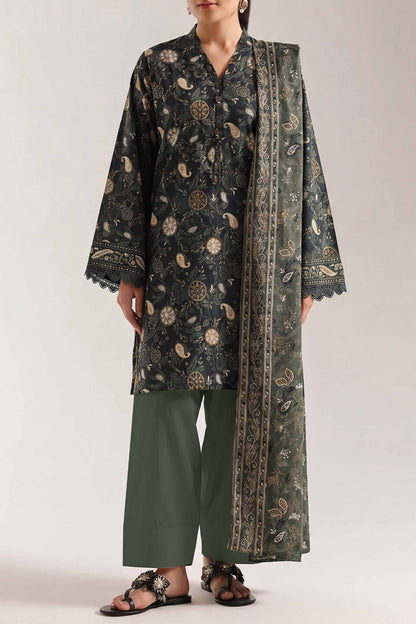 SAYA D.C:-U01-26152-P01B - 3 Piece Printed Lawn Collection