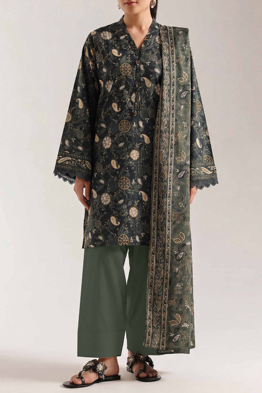 SAYA D.C:-U01-26152-P01B - 3 Piece Printed Lawn Collection