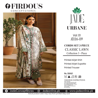 FIRDOUS JADE 18937 Lawn 3Pcs Collection