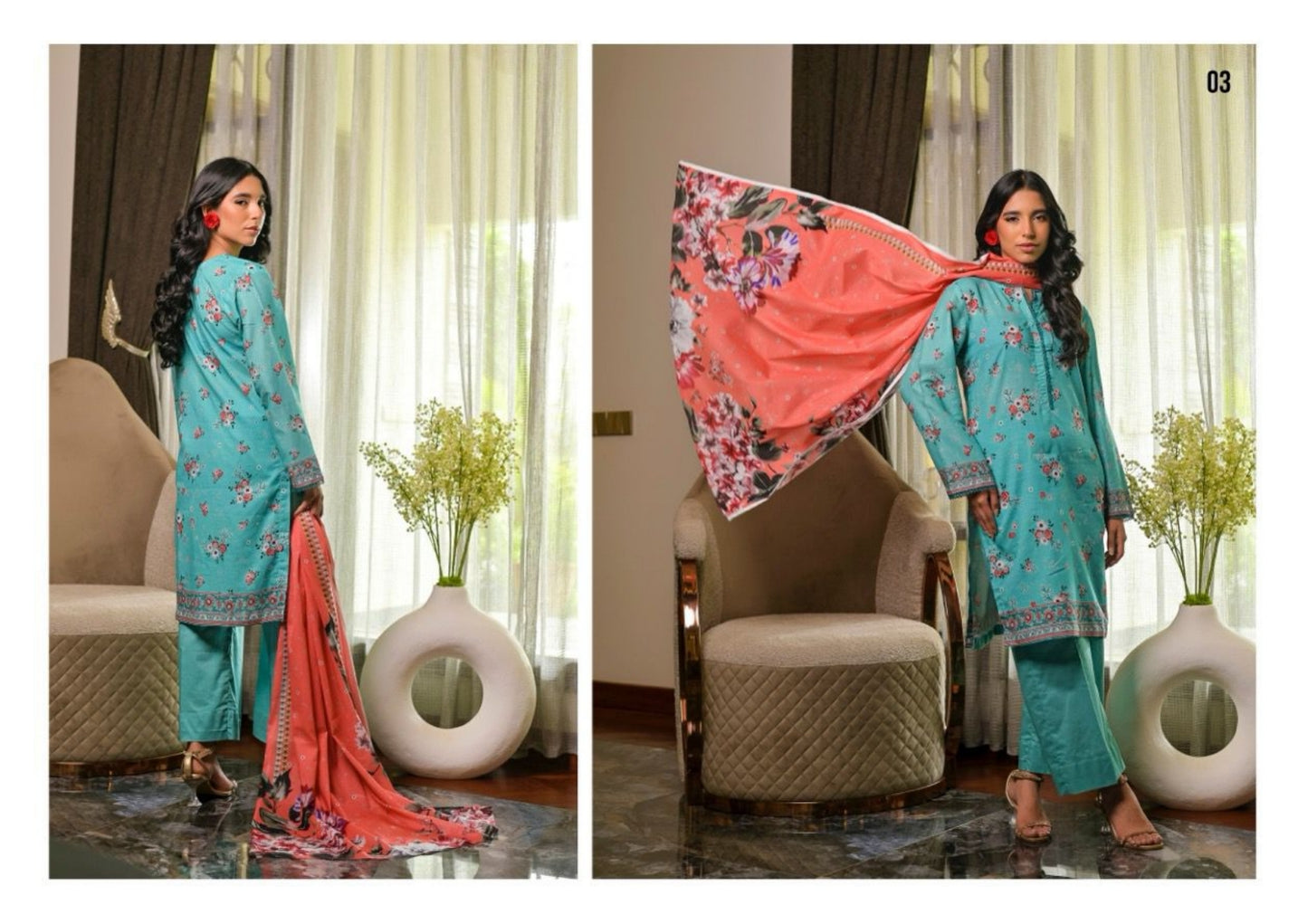 Colors VOL 02 by DASTAAN Lawn Unstitched Lawn 100% Original Lawn 3 Pieces ❤️🔥
