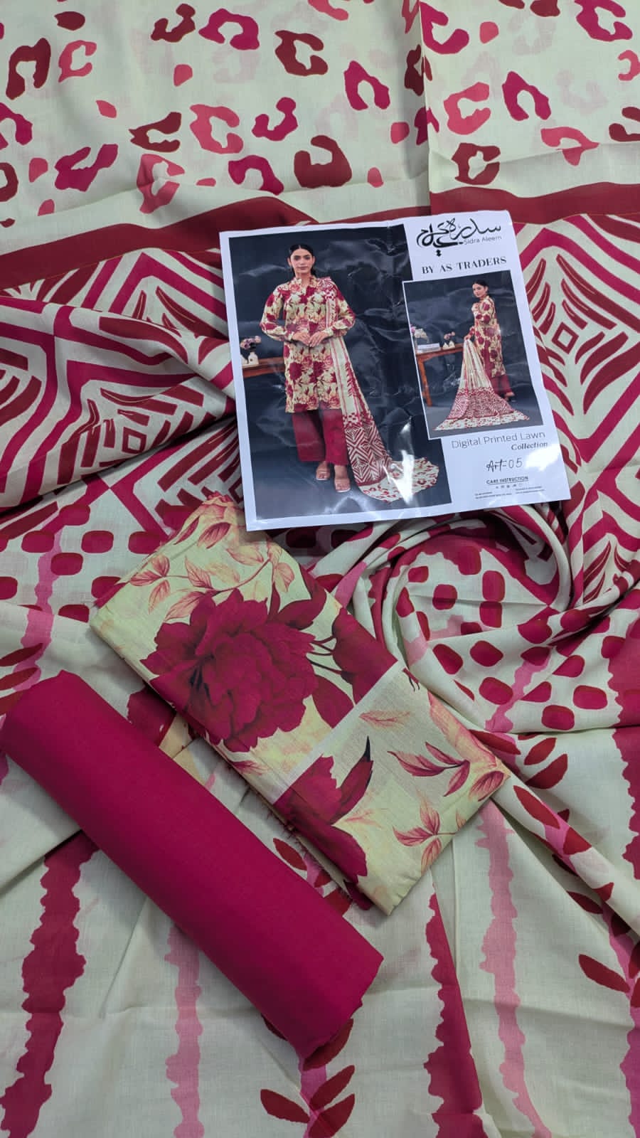 Sidra Aleem Digital Printed Unstitched Lawn Collection Art - 05