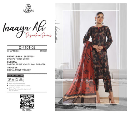Inaaya Ali By ARHAM TEXTILE 3P