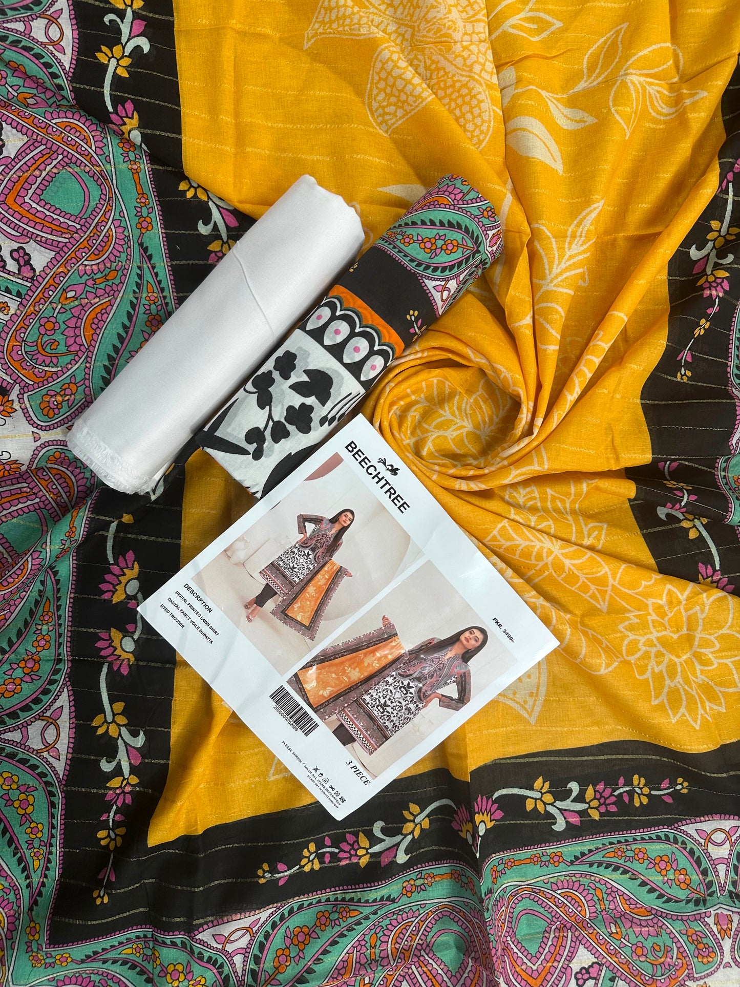 BeechTree Black-White Printed 3PCs