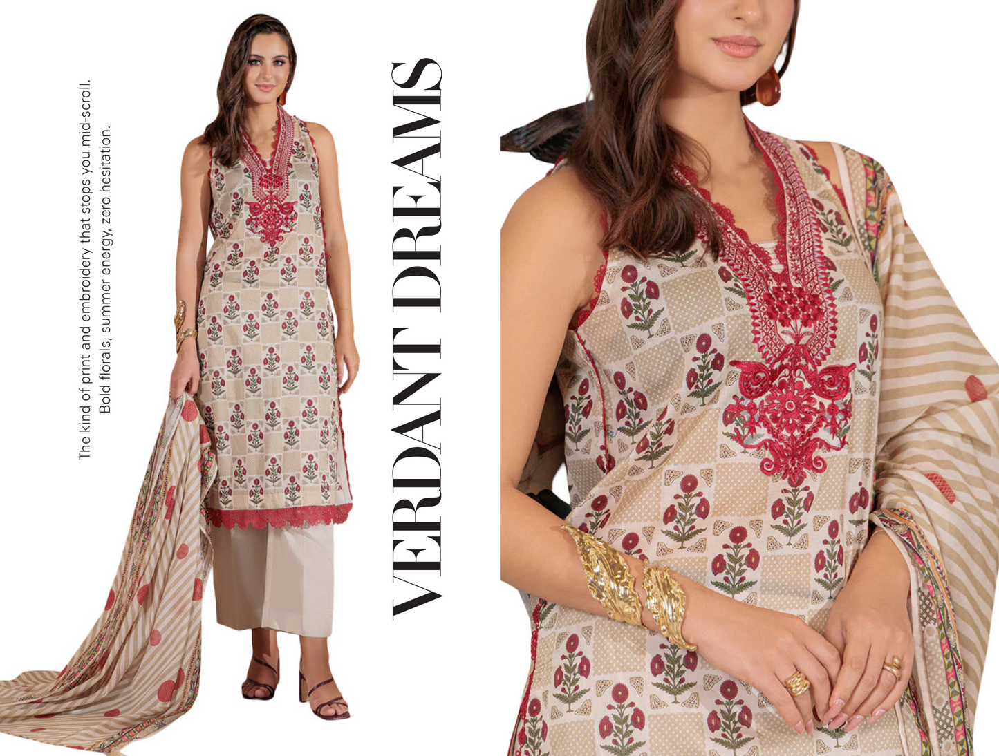 RUQAYYAHS – Digital Printed Embroidered Lawn Collection 2026 Design # 07