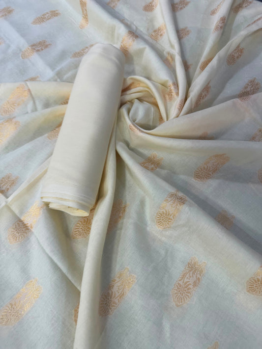 Jacquard BeigeGold Lawn 2 Pcs Collection