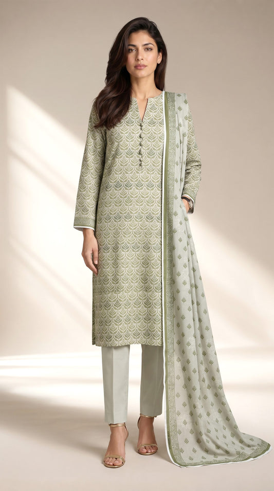 Alkaram Sage Green MSB-02-26-187 3PCS