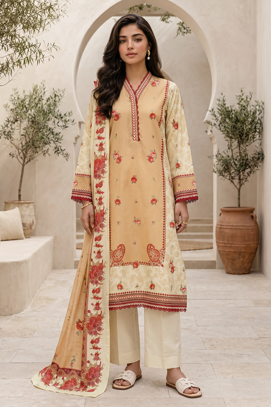 Zellbury (D.C:- WUS26X38057) Unstitched 3pcs Lawn Collection