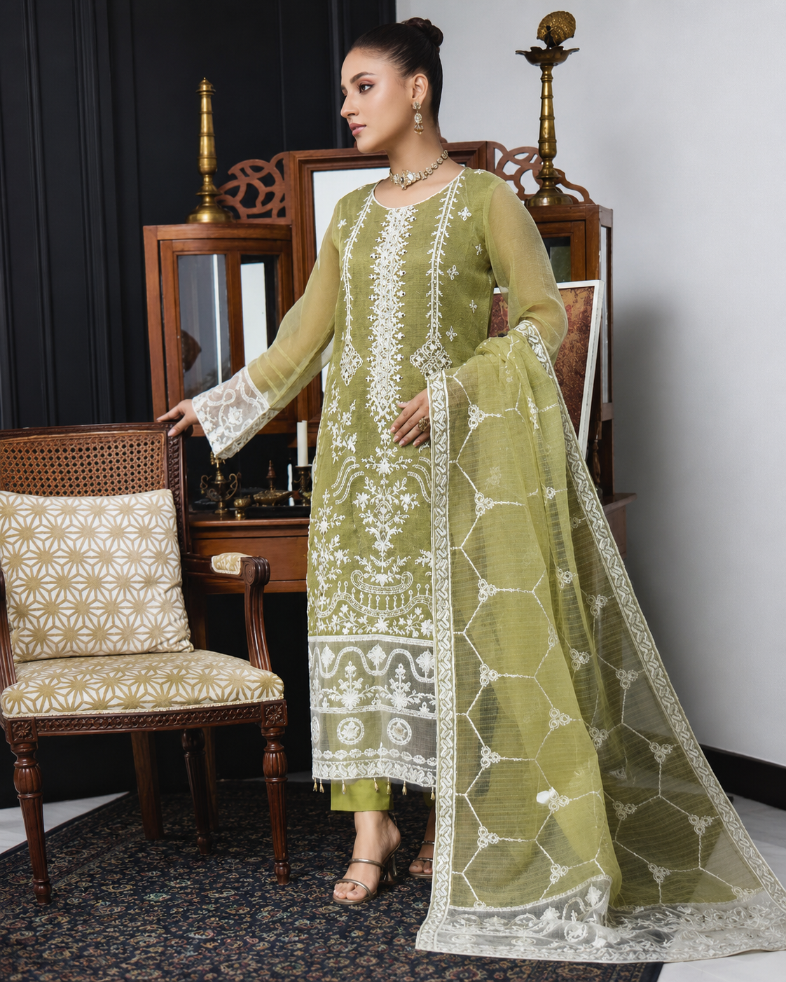 Alvin Olive Luxury Embroidered Collection