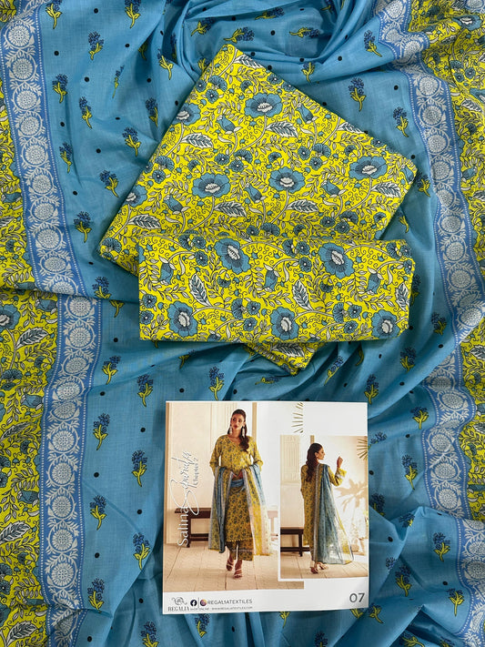 ✨🌿 SALINA SEPARATES – DIGITAL PRINTED LAWN COLLECTION 🌿✨ Design #07
Vol 2 – 2026 | By Regalia Textile