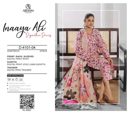 Inaaya Ali By ARHAM TEXTILE 3P