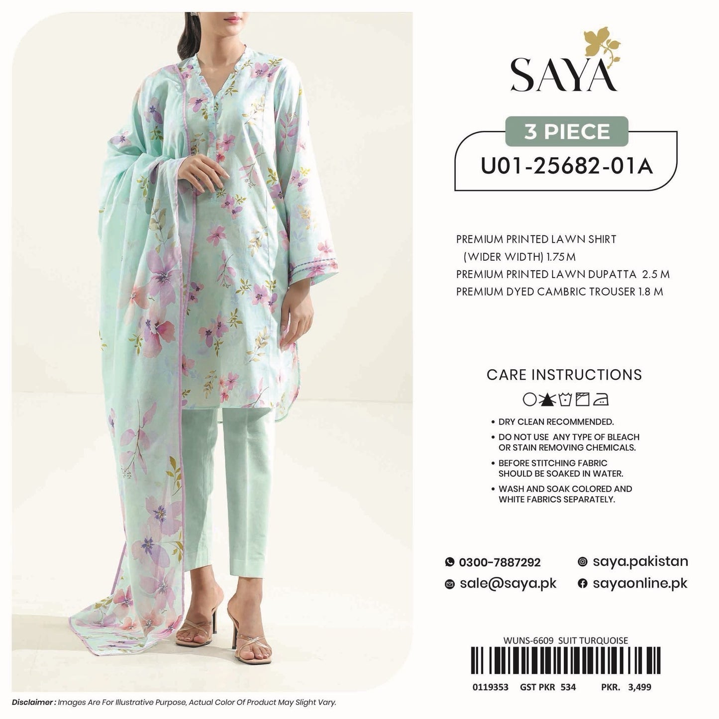 Saya Unstitched Printed 100% Original Cotton 3 PCs Suit In WHOLESALE PRICE 💯✨