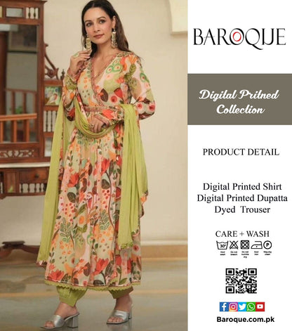 Baroque Digital Printed 3P