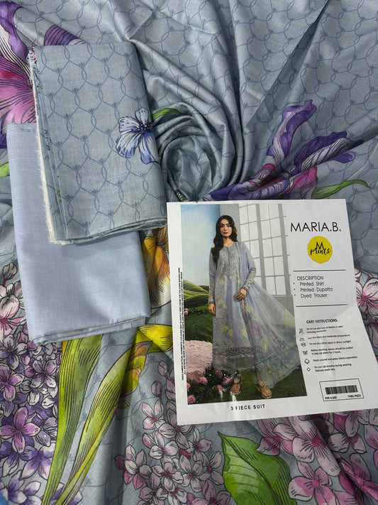 Maria B Light Blue Printed 3Pcs