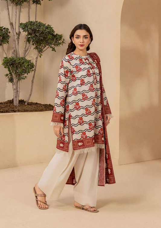 ZELLBURY Unstitched 3pcs Lawn Collection D.C:- WUS26X30693