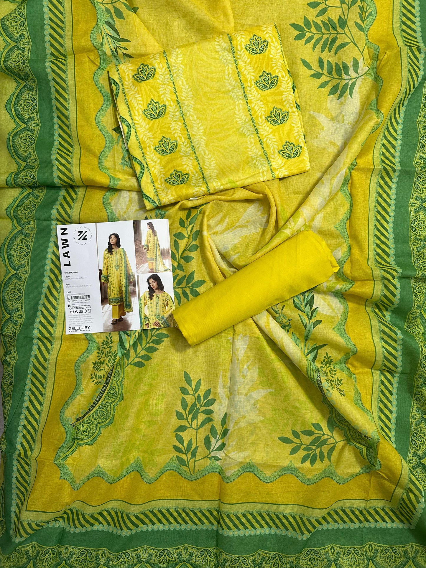 ZELLBURY Unstitched Lawn Collection 2026 Design # WUS26X30680