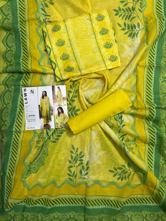 ZELLBURY Unstitched Lawn Collection 2026 Design # WUS26X30680
