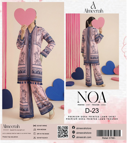 Almeerah - NOA 2 Pcs Unstitched collection Design No 23