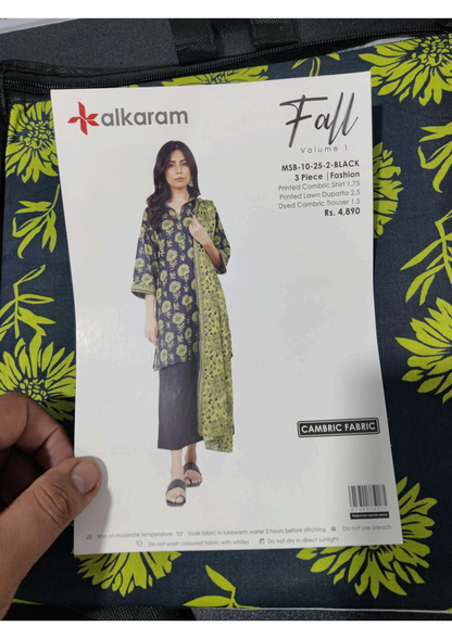 Alkaram 100% Original Cotton Camric 3 Piece 😉🧡 2k25