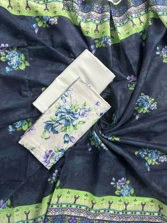 Bin Saeed By Zaman Light Pista Printed 3Pcs