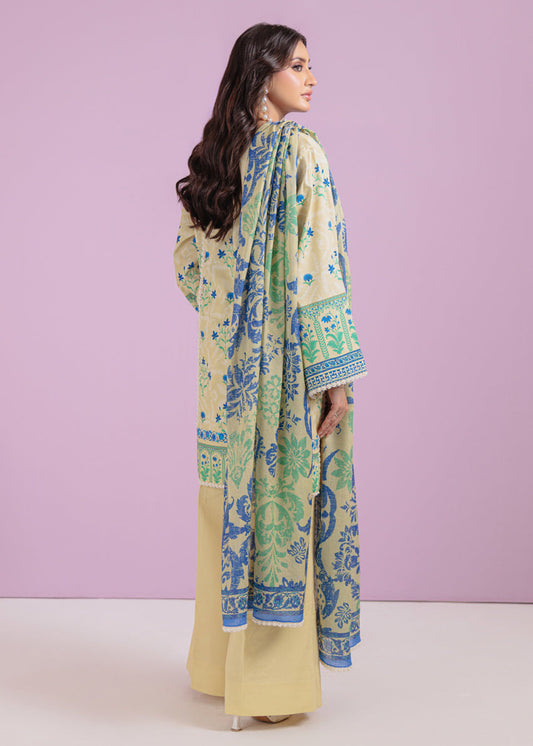 Bonanza Satrangi Unstitched Carved Floral - 3 Pc (WU3PPBS25LIUN08)🔥🥰
