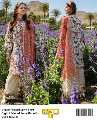 Ego Lawn Unstitched 3Pcs in Wholesale ❤️✅