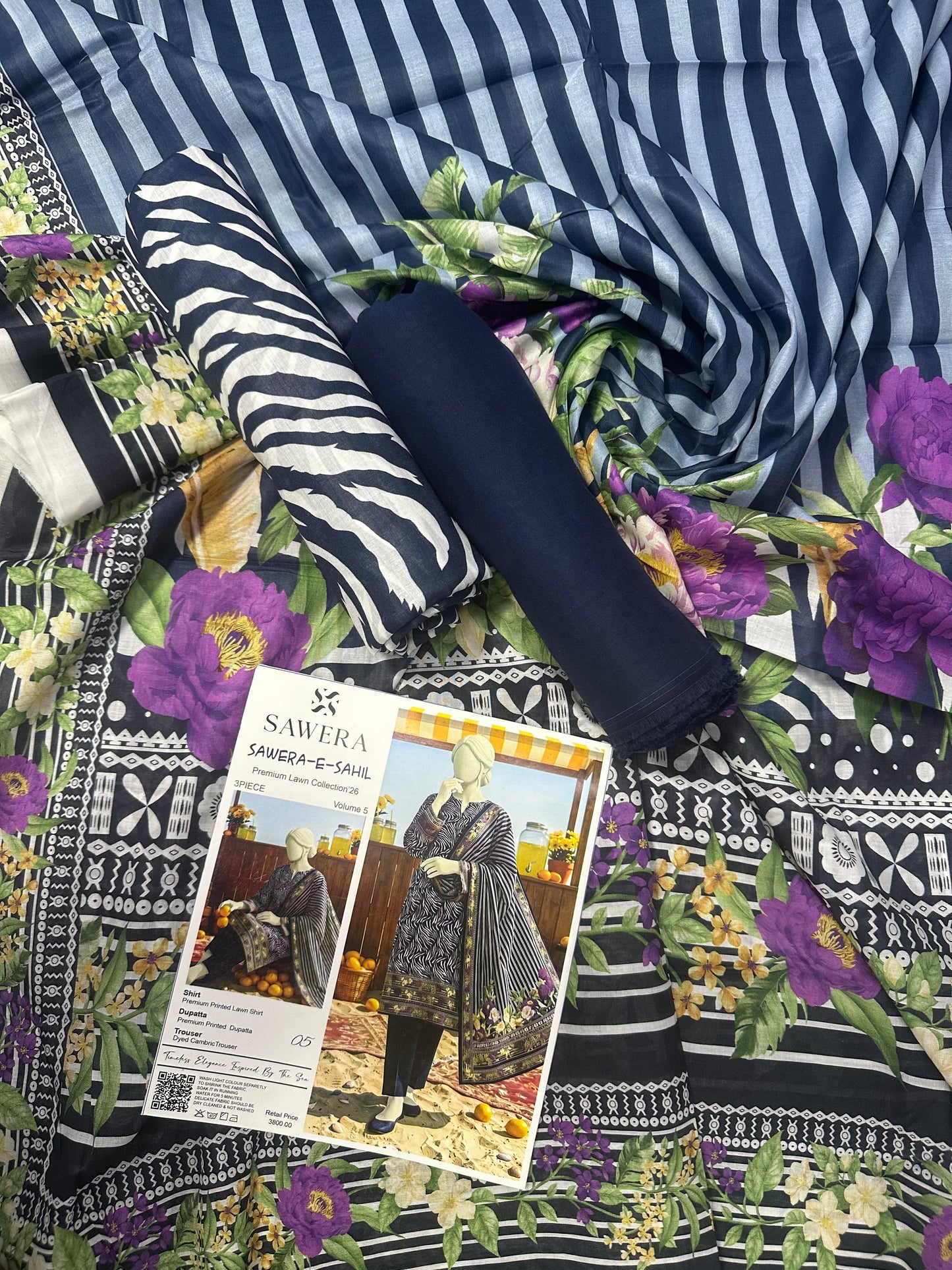 SAWERA-E-SAHIL Printed Lawn Collection D-05