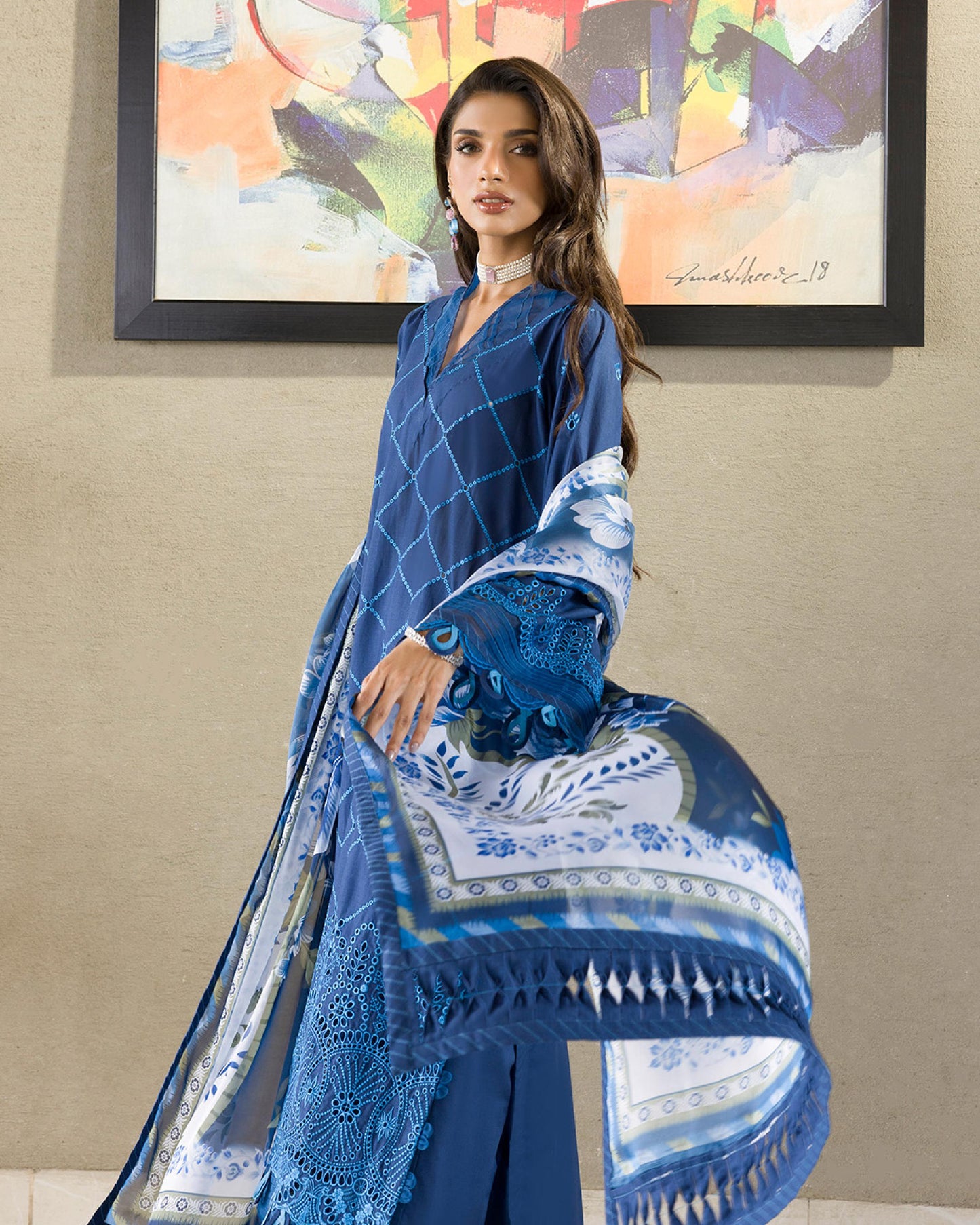 🌸✨ Zellbury Signature Unstitched Fancy Chikankari Luxury 3 Pieces ✨🌸