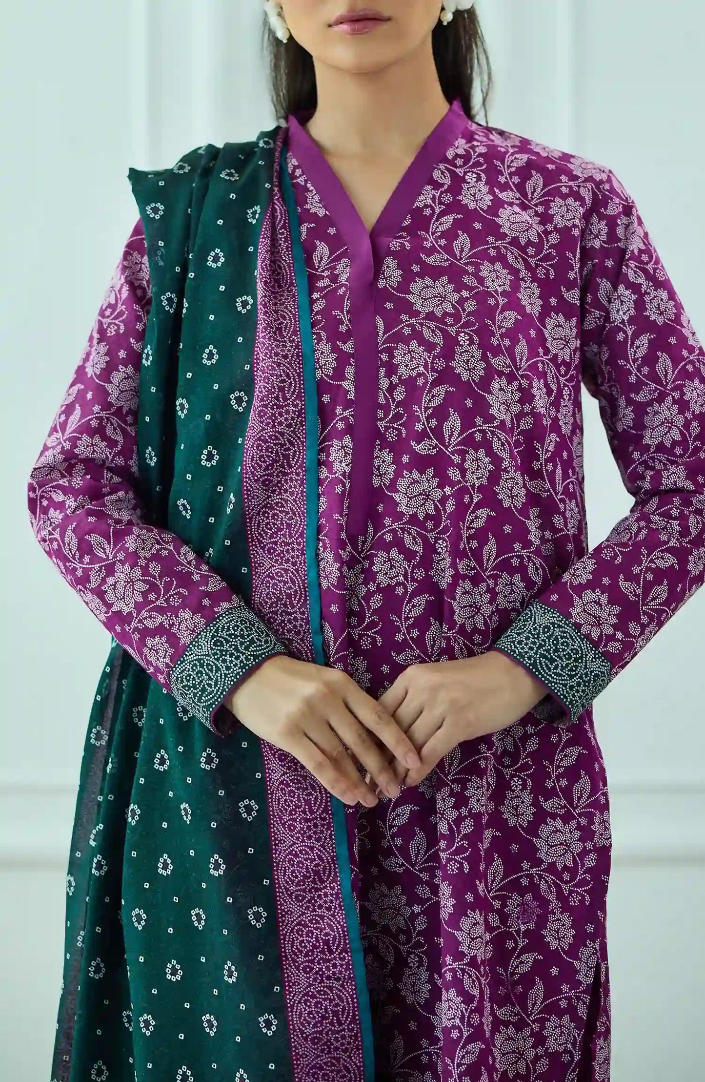 ✨ORIENT 100% ORIGINAL Unstitched Lawn 3 Piece✨ Design # OTL-20375
