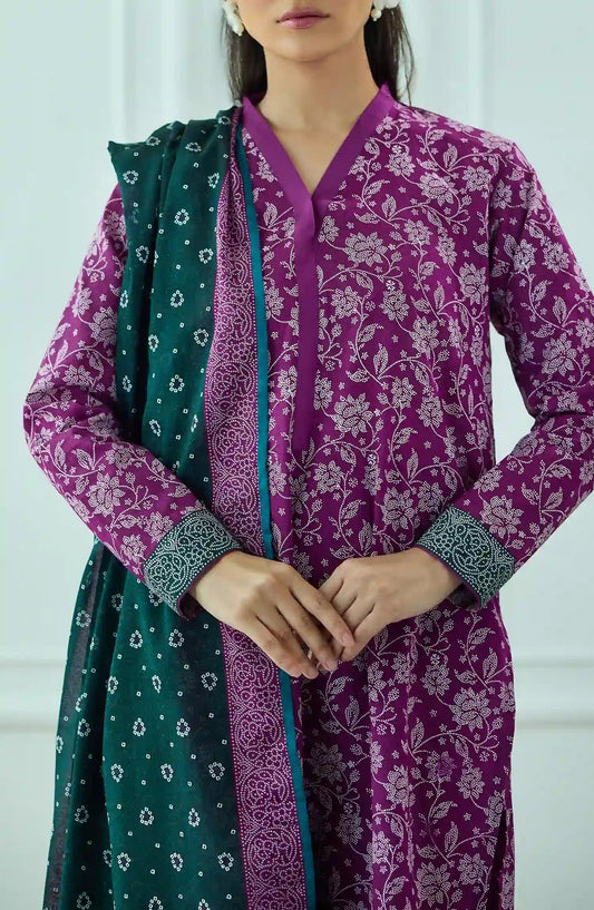 ✨ORIENT 100% ORIGINAL Unstitched Lawn 3 Piece✨ Design # OTL-20375