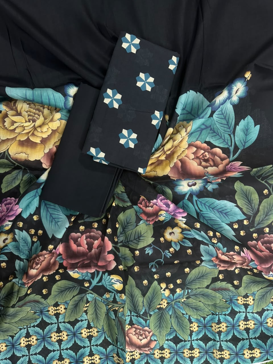 ZAMAN BLACK PRINTED 3PCS