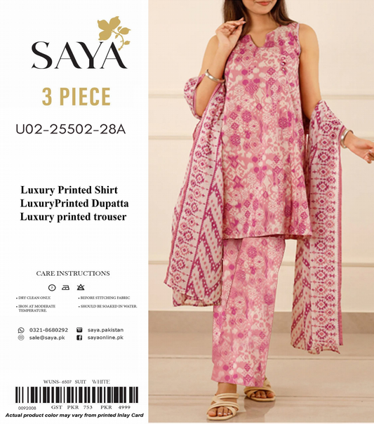 SAYA Lawn Unstitched 3 Pieces in Wholesale Price 🔥🧡