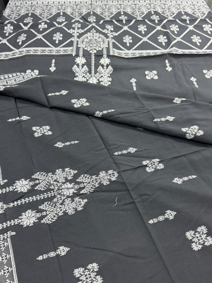 Saya Unstitched Jacquard Cotton 3 Piece