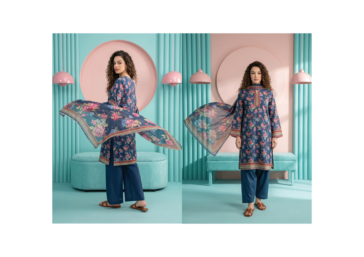 SALINA D-08 DIGITAL PRINTED LAWN  3PCS