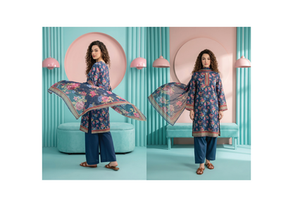 SALINA D-08 DIGITAL PRINTED LAWN  3PCS