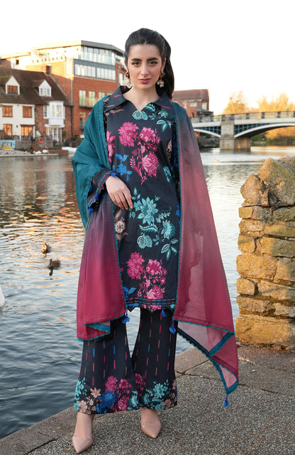 Saya 3 PCs Unstitched Lawn Collection D.No :-03