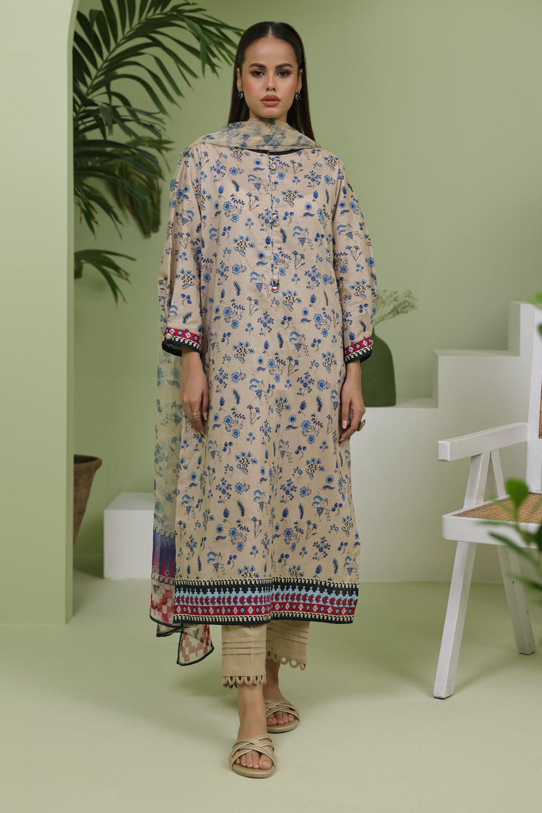 Zellbury Doriya Lawn 3 Pcs Unstitched Collection D.C:- WUS24X21389