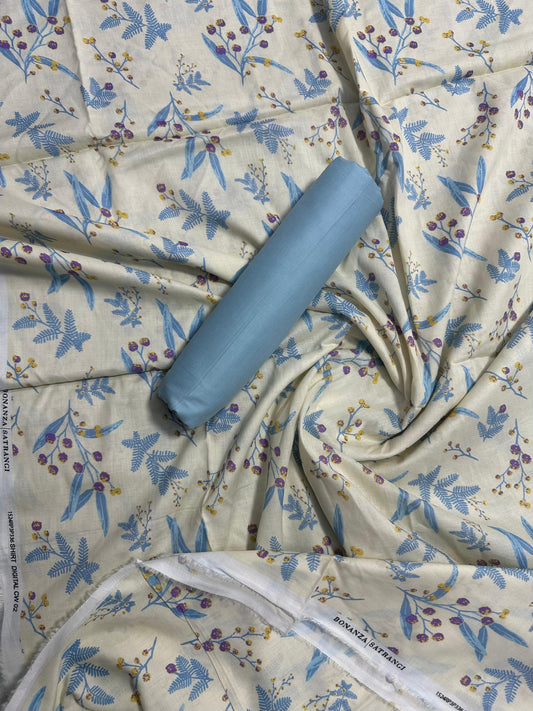 Bonanza Satrangi branded Unstitched Collection Digital Printed 2-Piece Suit