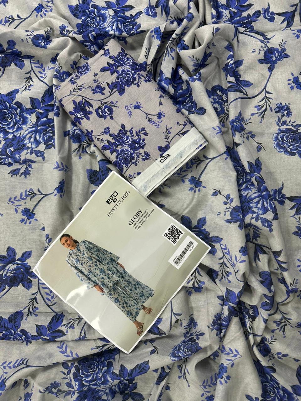 EGO GRAY (S+D) UNSTITCHED 2PCS DIGITAL PRINTED LAWN COLLECTION