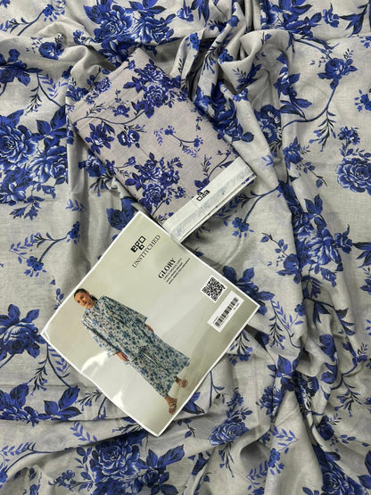EGO GRAY (S+D) UNSTITCHED 2PCS DIGITAL PRINTED LAWN COLLECTION