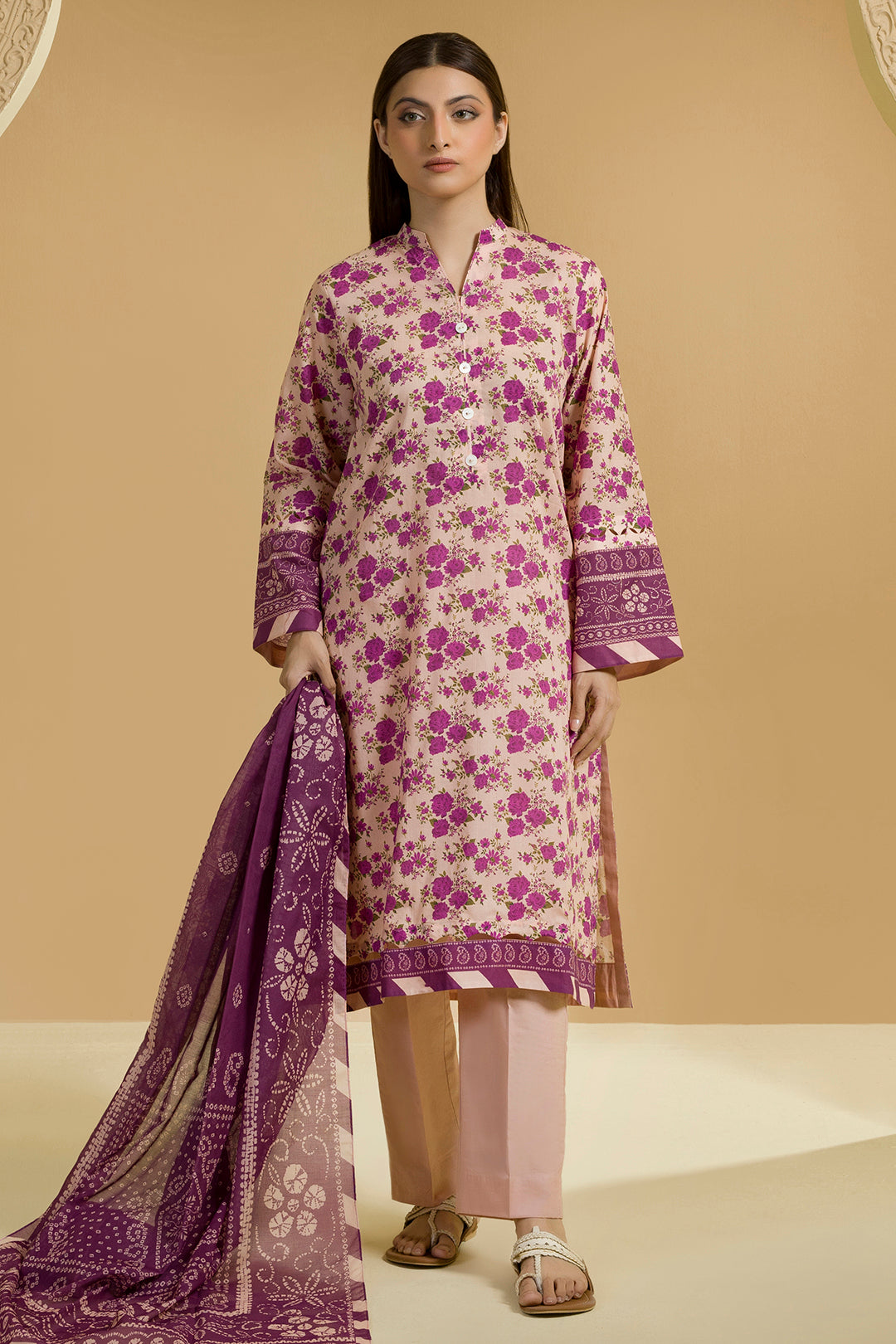 Zellbury Doriya Lawn 3 Pcs Unstitched Collection D.C:- WUS25X25701