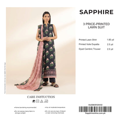 Sapphire Unstitched Lawn 3P